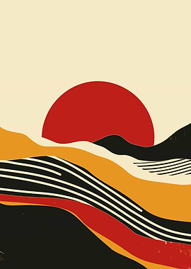 Modern Sunrise Art