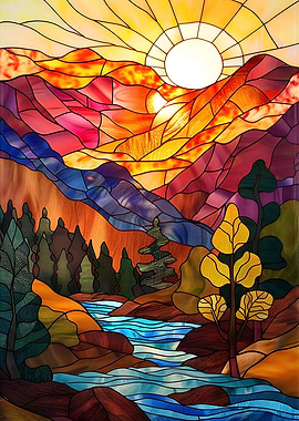 Autumn Mountain Sunset