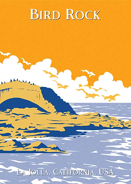 Bird Rock Surf Beach CA