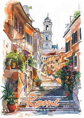 Rome City Watercolor