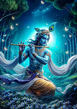 Krishna playing Flute