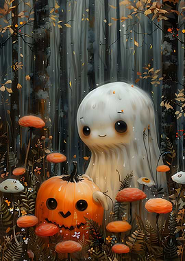 Cute Pumpkin Ghost