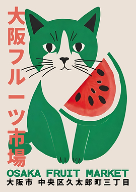 Osaka Watermelon Cat