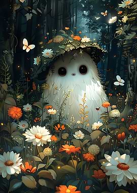 Floral Cute baby Ghost