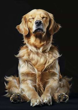 Golden Retriever Yoga Rela
