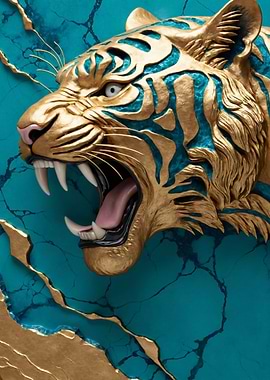 Roaring Kintsugi Tiger