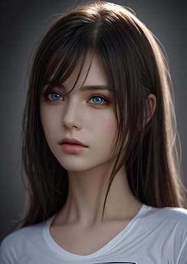 Caucasian Girl Blue Eyes