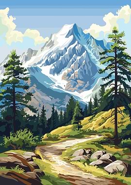 Mountain Path Landscape
