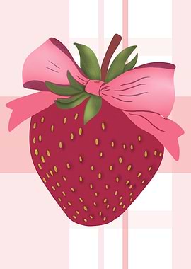 Preppy Pink Strawberry
