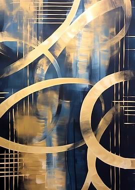 composition with blue gold