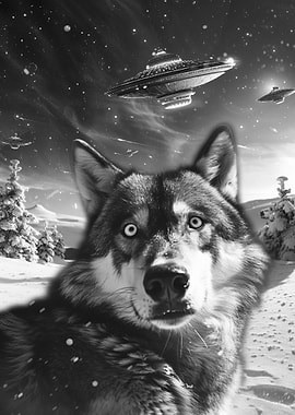 UFO Alien Wolf