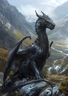 Majestic Black Dragon