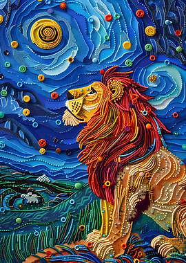 Abstract lion art