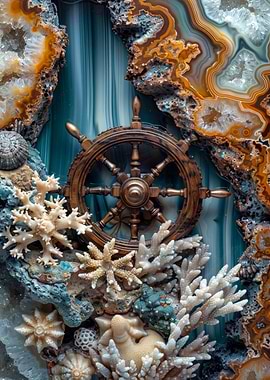 Ship Wheel Seascape