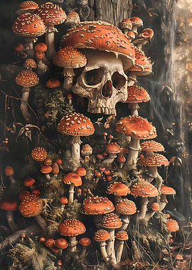Skull Mushrooms Death