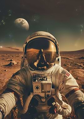 Astronaut Selfie on Mars