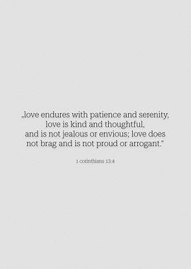 1 corinthians 13 verse 4
