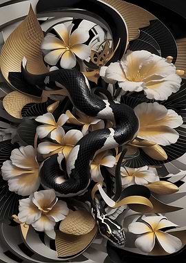 Snake Flowers Elegance
