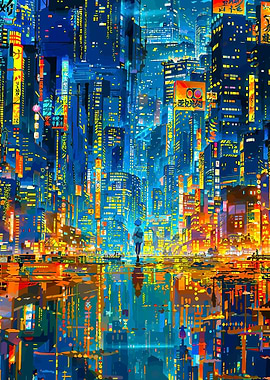 Japan City Night Cyberpunk