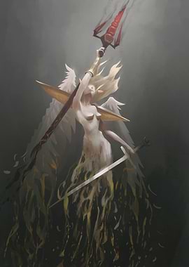 Angel fight with the devil