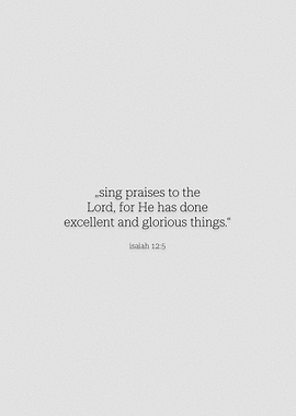 isaiah 12 verse 5