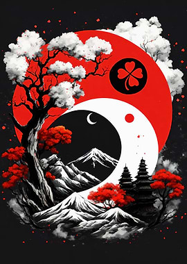 Japan moon landscape