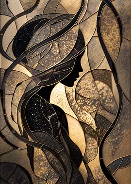 Golden Silhouette Stained
