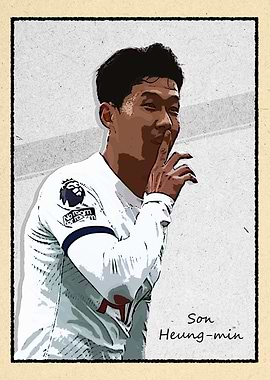 Son Heung Min Cartoon Art