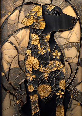 Golden Floral Canine