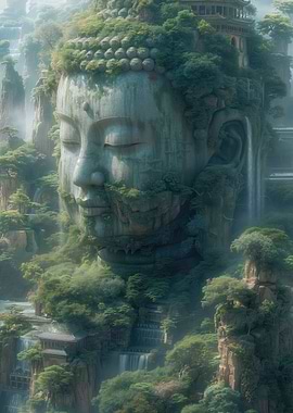 Buddha in mountain