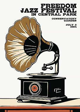 Central Park Jazz Poster