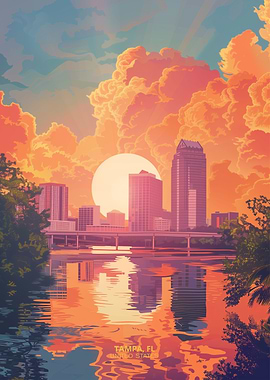 Sunset in Tampa Florida