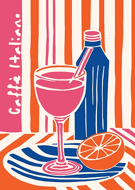 Retro Italy Cafe Art