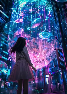 Girls and Aquarium neon