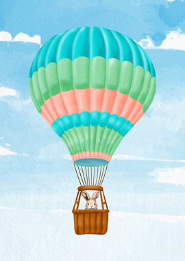 Bunny in Hot Air Balloon