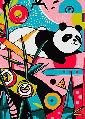 Colorful Abstract Panda