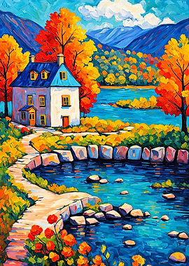 Home River Nature Art
