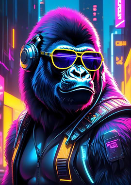 Closeup Gorilla Colored