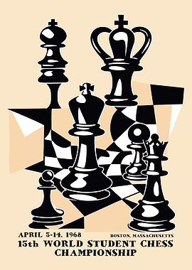 Vintage Chess Art Poster