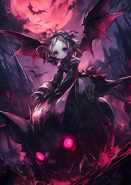 Anime Girl Bat Rider