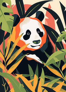 Panda Abstract Flat