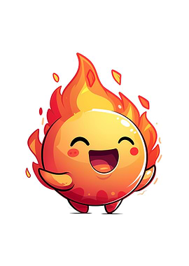 Baby Kawaii Cute Fireball