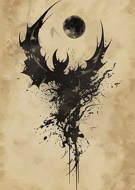 Surreal Bat modern Art