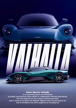 Aston Martin Valhalla' Poster, picture, metal print, paint