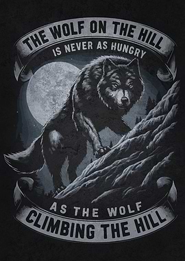 Wolf On Top Of The Hill