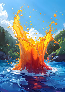 Colorful Splash Painting
