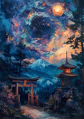 Japanese Torii Painting