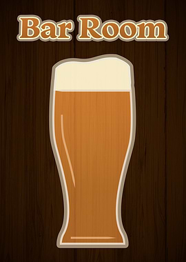 Bar Room Beer Wood Sign