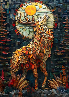 Abstract raising deer