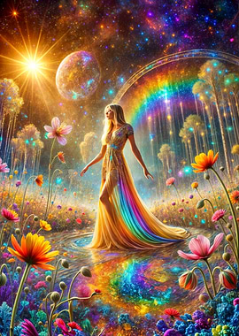 Rainbow Cosmic Garden